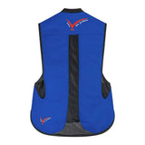 Blue point two proair equestrian air vest with black trim mesh panels for a comfortable fit and safety