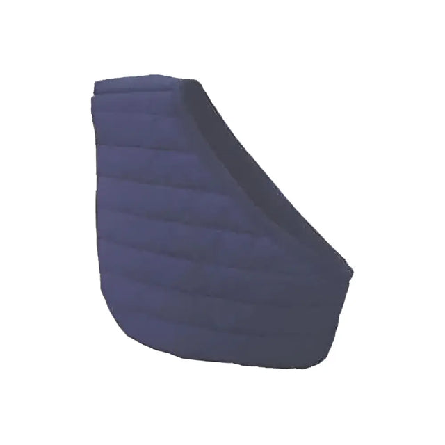 Dark blue quilted outer polypads anti-rub vest with ergonomic curved shape designed for comfort and protection