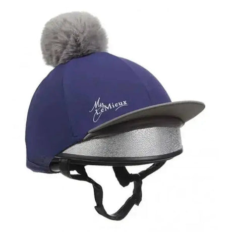 Pom Hat Silks Ink Blue LeMieux Hat Silks Barnstaple Equestrian Supplies