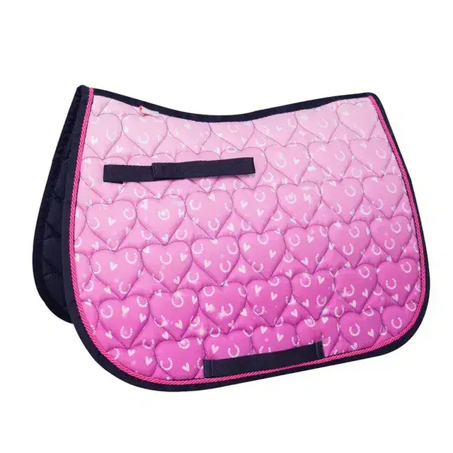 Pony Fantasy Saddle Pad by Little Rider Navy/Pink Small Pony Saddle Pads Barnstaple Equestrian Supplies