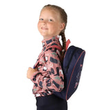 Navy blue pony passion complete grooming kit rucksack with pink trim and horse embroidery by little rider