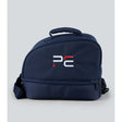 Navy premier equine odyssey team helmet bag made from insulated pe with top handle and adjustable shoulder strap