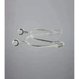 Silver premier equine stainless steel roller ball spur with polished finish and engraved pie sport branding