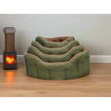 Premium Orkney Tweed Fleece Lined Bolster Beds Gray Intermediate Dog Beds