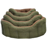 Premium Orkney Tweed Fleece Lined Bolster Beds Gray Intermediate Dog Beds