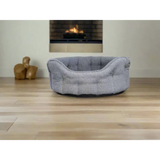 Premium Orkney Tweed Fleece Lined Bolster Beds Gray Intermediate Dog Beds