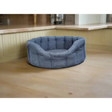 Premium Orkney Tweed Oval Beds Blue Intermediate Dog Beds