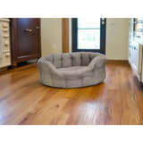 Premium Orkney Tweed Oval Beds Brown Intermediate Dog Beds