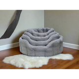 Premium Orkney Tweed Oval Beds Blue Intermediate Dog Beds