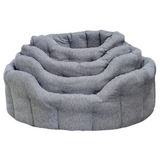 Premium Orkney Tweed Oval Beds Blue Intermediate Dog Beds