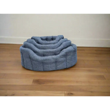 Premium Orkney Tweed Oval Beds Blue Intermediate Dog Beds
