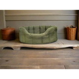 Premium Orkney Tweed Oval Beds Green Intermediate Dog Beds