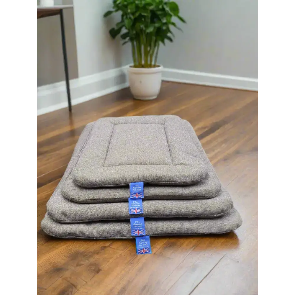 Premium Orkney Tweed Rectangular Pads By P&L Country Dog Beds Blue Medium Dog Beds
