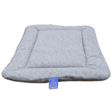 Gray textured premium orkney tweed rectangular dog bed with plush cushion and soft herringbone fabric by p&l country dog beds