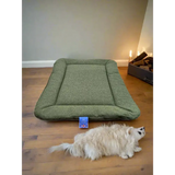 Premium Orkney Tweed Rectangular Pads By P&L Country Dog Beds Green Medium Dog Beds
