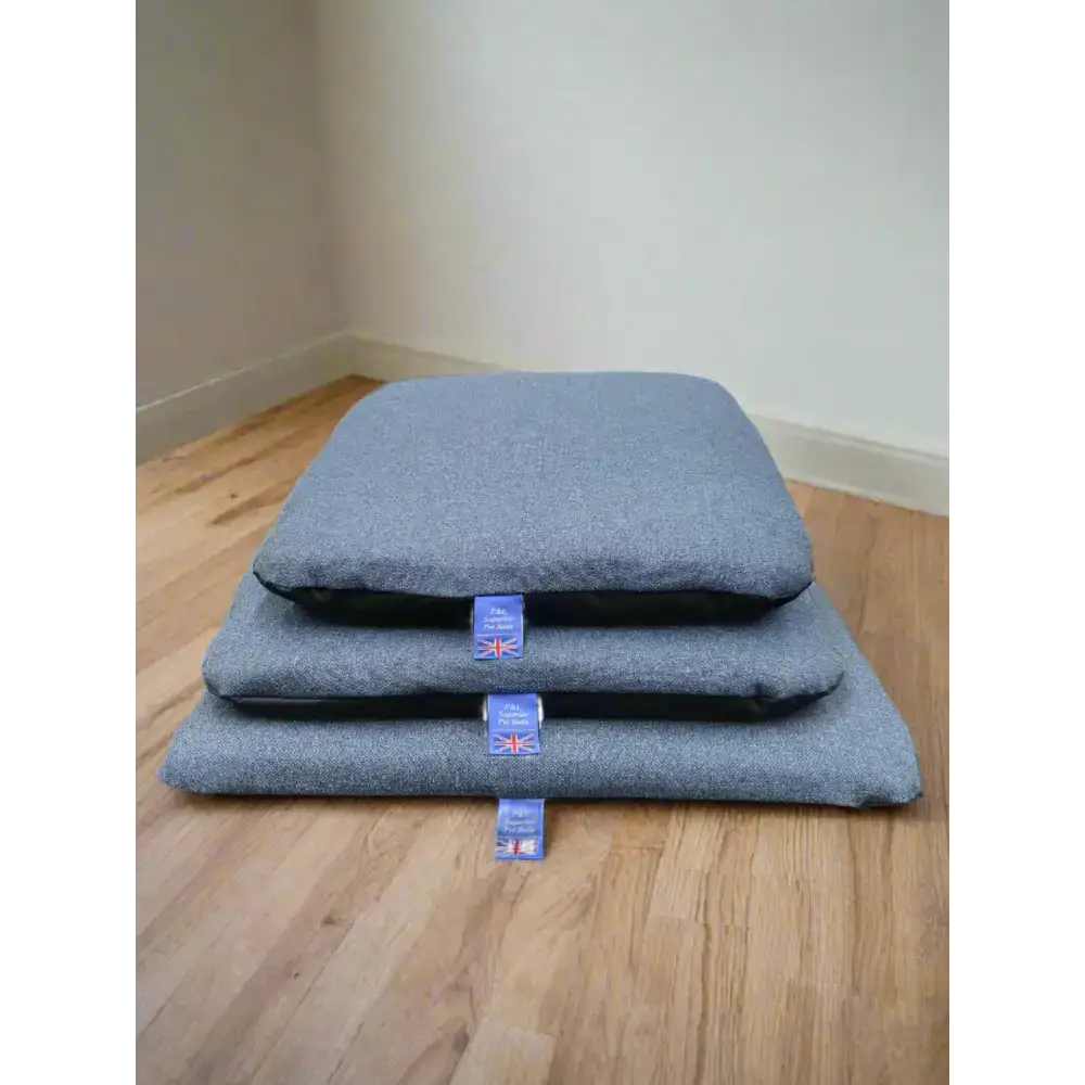 Premium Orkney Tweed Removable Cover Duvet Gray Small Dog Beds