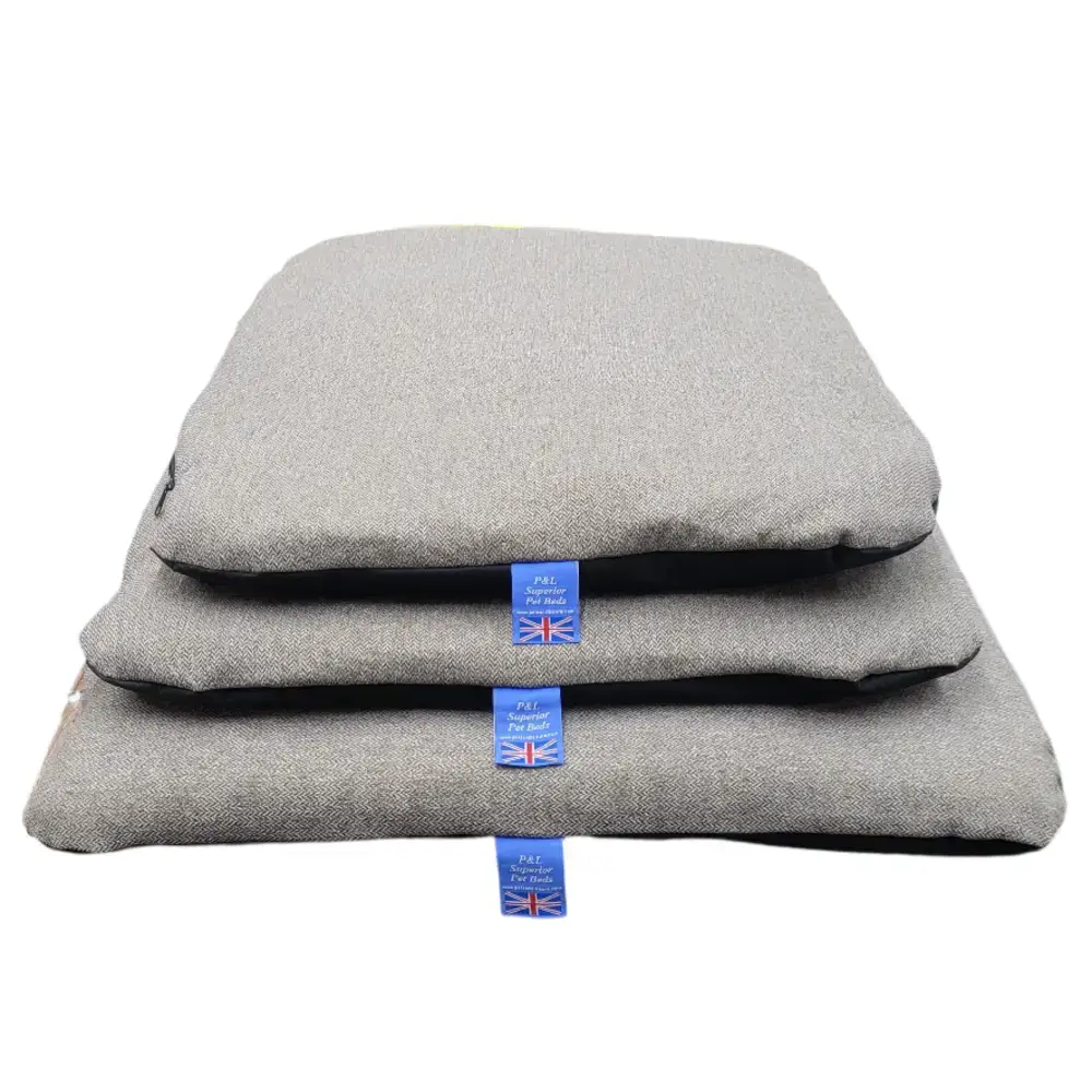 Premium Orkney Tweed Removable Cover Duvet Gray Small Dog Beds