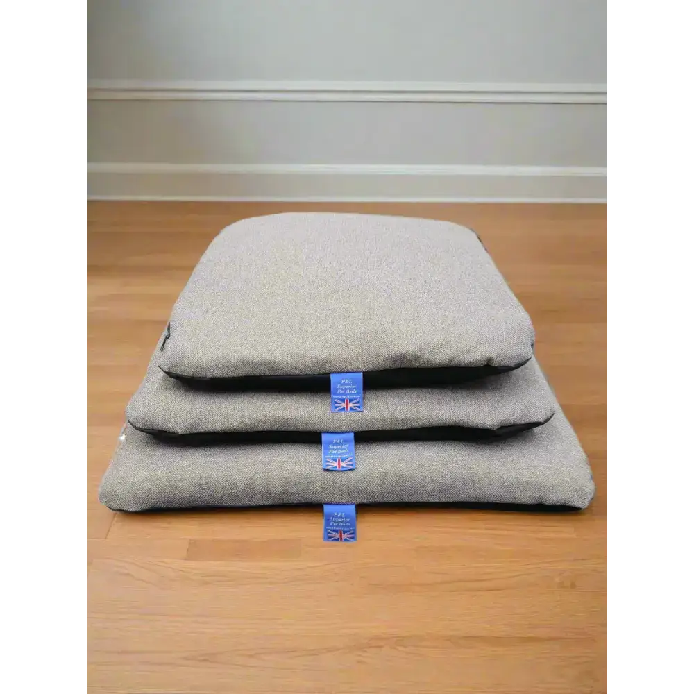 Premium Orkney Tweed Removable Cover Duvet Gray Small Dog Beds