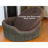 Premium Oval Bolster Style Heavy Duty Fleece Lined Machine Washable Dog Bed