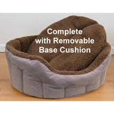 Premium Oval Bolster Style Heavy Duty Fleece Lined Machine Washable Dog Bed