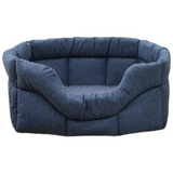 Premium Rectangular High Sided Orkney Tweed Beds Green Medium Dog Beds