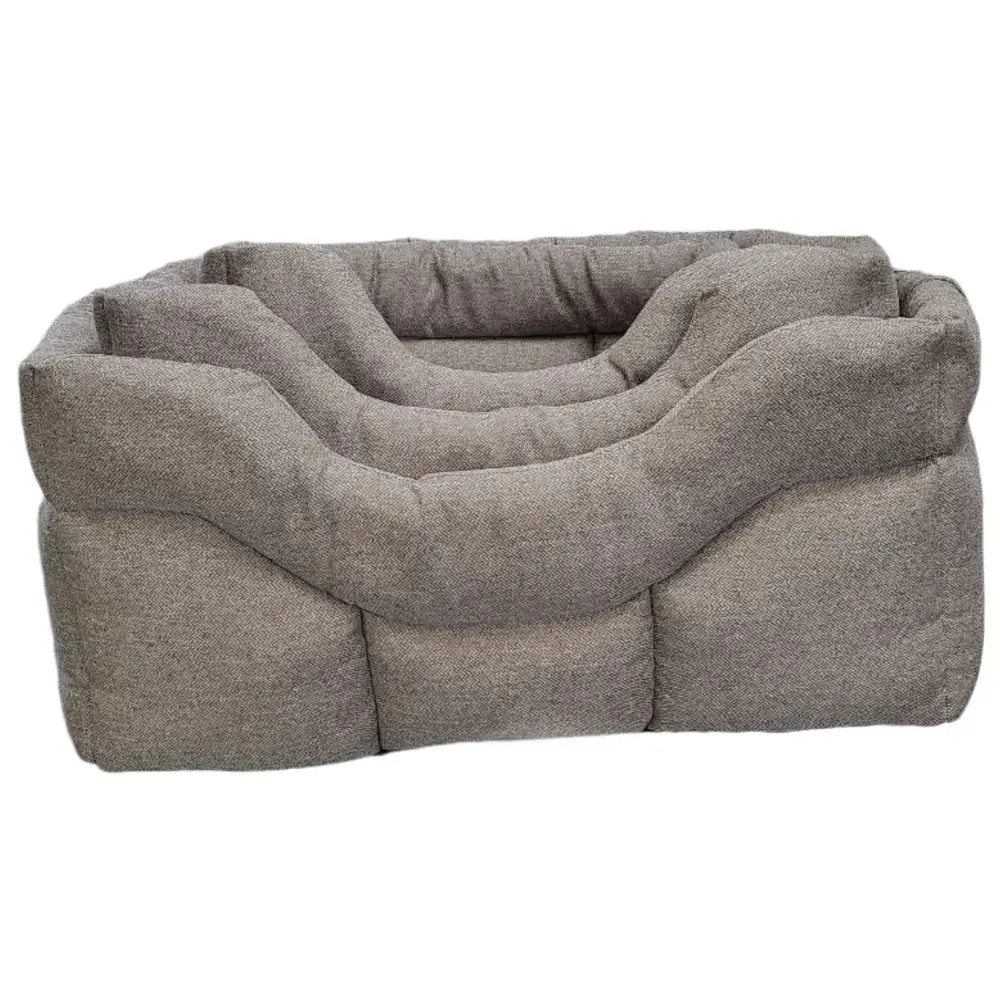 Premium Rectangular High Sided Orkney Tweed Beds Green Medium Dog Beds