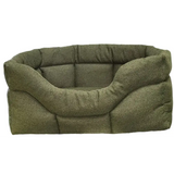 Premium Rectangular High Sided Orkney Tweed Beds Green Medium Dog Beds