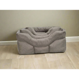 Premium Rectangular High Sided Orkney Tweed Beds Green Medium Dog Beds