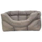 A cozy gray orkney tweed bed with premium rectangular high sides and an 8cm base for extra comfort