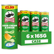 Green pringles sour cream and onion cans with white mustachioed logo priced at £2.99 great snack for equestrian fans