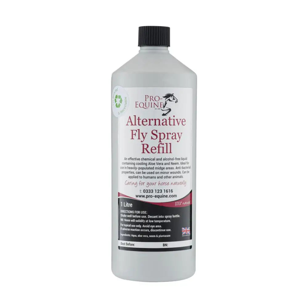 Pro-Equine Alternative Fly Spray 1 Litre Refill Fly Sprays Barnstaple Equestrian Supplies