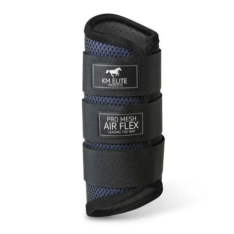 Black km elite pro mesh event hoof protector with breathable mesh and adjustable straps for flexible fit
