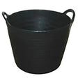 Black plastic prostable flexi feed tub 40 lt with two looped handles versatile feed skip for easy carrying