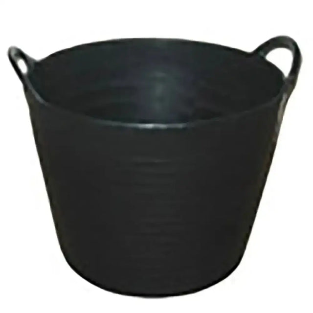 Black plastic prostable flexi feed tub 40 lt with two looped handles versatile feed skip for easy carrying