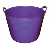 Purple plastic prostable flexi feed tub 40 lt with two looped handles versatile feed skip for easy carrying