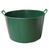 Green plastic prostable flexi feed tub 75 lt with two looped handles for versatile feed skip use