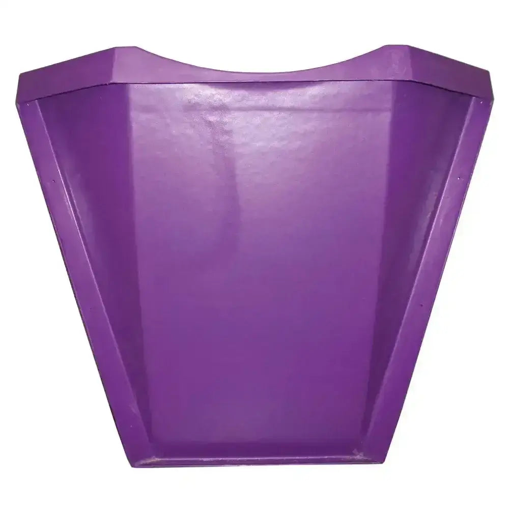 Purple geometric glossy planter with angular faceted design for prostable hayfeeder hay bar use