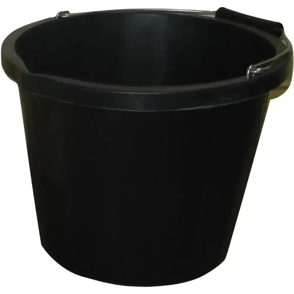 Black plastic bucket prostable water bucket 3 gallon with sturdy handle for easy carrying