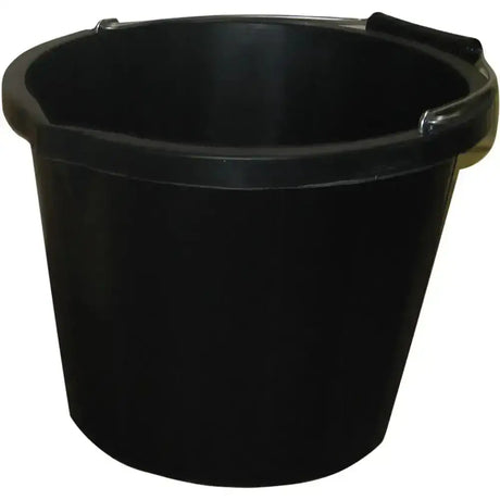 Black plastic bucket prostable water bucket 3 gallon with sturdy handle for easy carrying