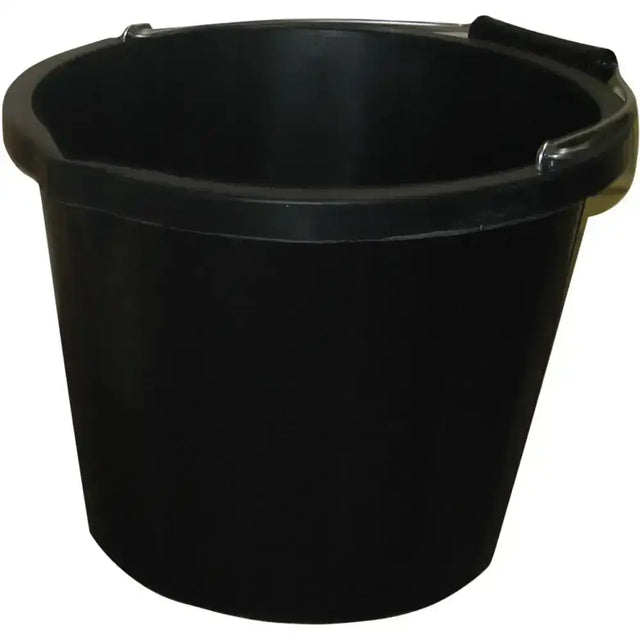 Black plastic bucket prostable water bucket 3 gallon with sturdy handle for easy carrying