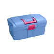 Blue polypropylene protack grooming box small 164 with red handle and latch ideal horse grooming box