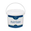 White plastic bucket of protexin acid ease soft fibre pellet for easy palatable soft fibre feed for horses