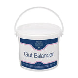 White plastic bucket with handle labeled protexin gut balancer for palatable grass meal to encourage normal digestive health