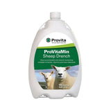 White plastic bottle of provita provitamin sheep ultra-concentrated oral drench with green label and broad-spectrum elements for 500 ewes