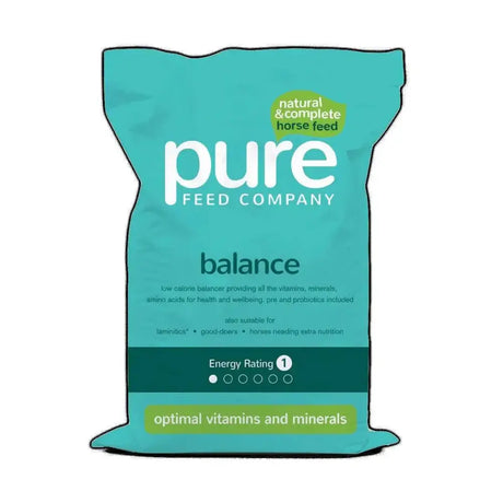 Teal pure feed company pure balance bag of natural low calorie horse feed for healthy coat condition and optimal vitamins
