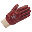 Pvc Fully Coated Knit Wrist Gloves Red Barnstaple Equestrian Supplies