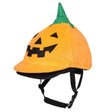QHP Halloween Hat Covers Pumpkin Hat Silks Barnstaple Equestrian Supplies