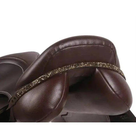 QHP Lupine Saddle Jewel - Discounted Brown Crystals QHP Tack Accessories Barnstaple Equestrian Supplies