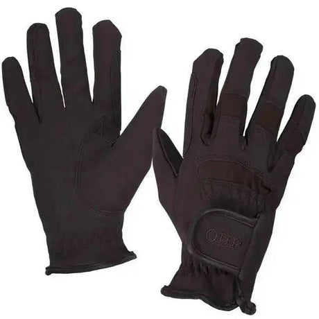 QHP Multi Gloves Black Xtra Large QHP Riding Gloves Barnstaple Equestrian Supplies
