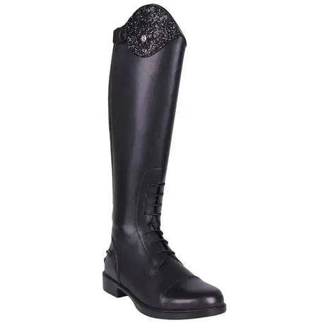 QHP Romy Glitter Top Long Competition Riding Boots - Junior Standard 36 Long Riding Boots Barnstaple Equestrian Supplies